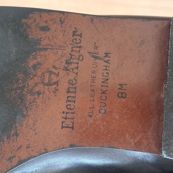 Etienne Aigner Buckingham Leather Vintage Classic Penny Fringe Kiltie Loafers - Picture 6 of 8